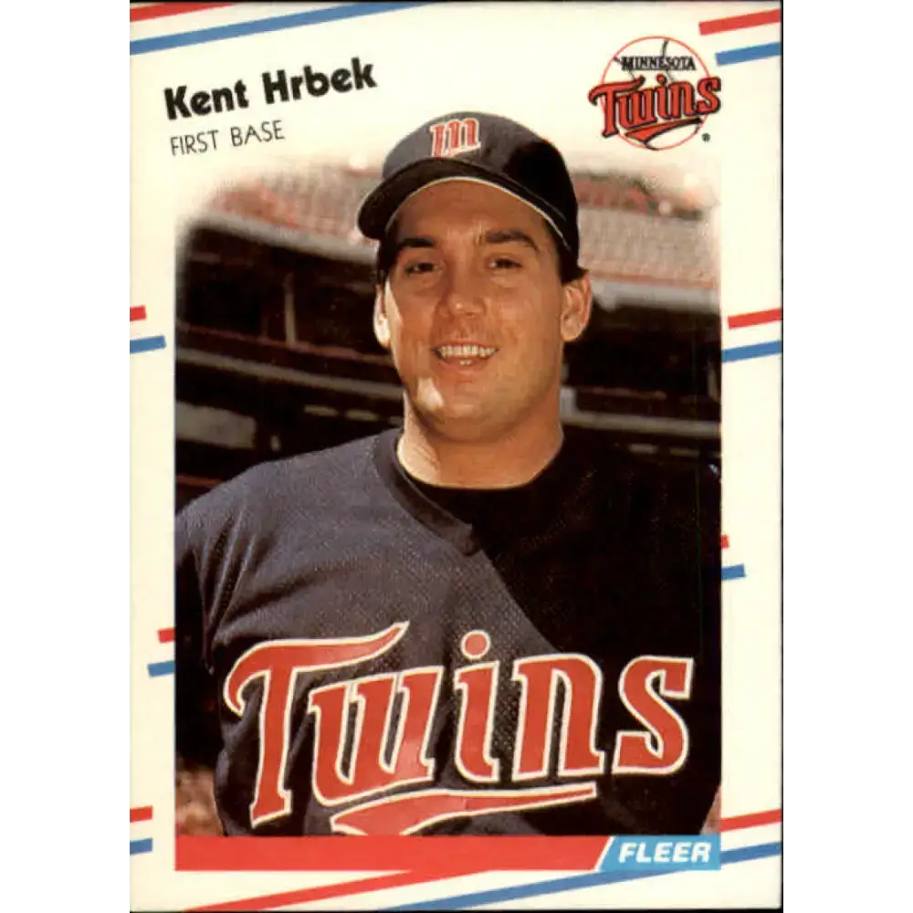 1988 Fleer #13 Kent Hrbek EX Excellent Minnesota Twins Baseball Card - Baseball Card Single