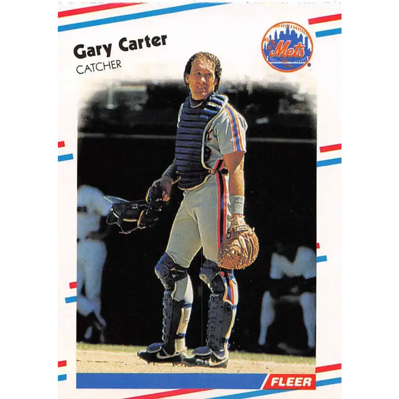 1988 Fleer #130 Gary Carter EX Excellent New York Mets Baseball Card