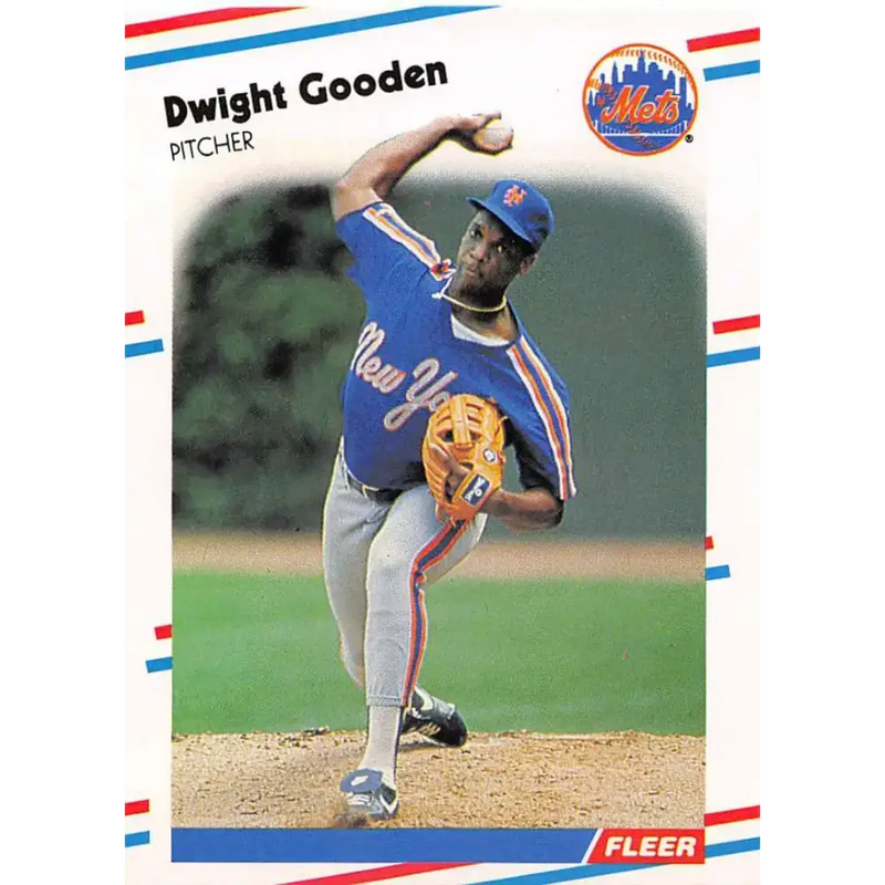 1988 Fleer #135 Dwight Gooden EX Excellent New York Mets Baseball Card - Baseball Card Single