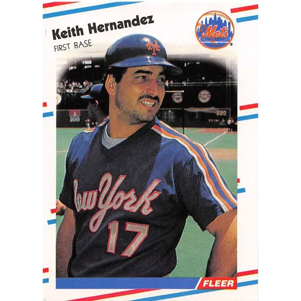 1988 Fleer #136 Keith Hernandez EX Excellent New York Mets Baseball Card - Baseball Card Single