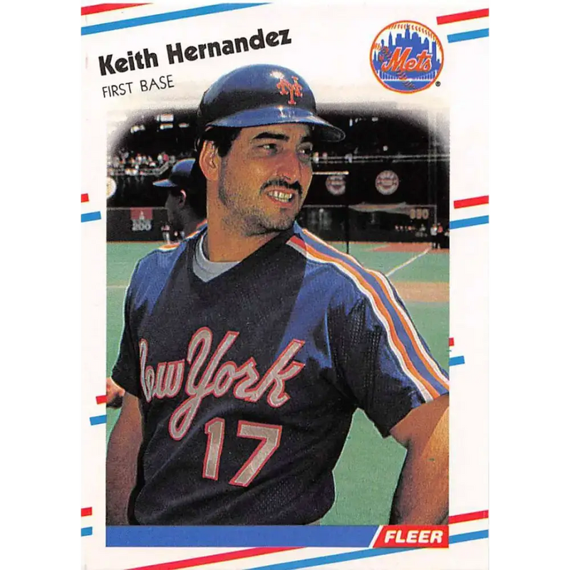1988 Fleer #136 Keith Hernandez EX Excellent New York Mets Baseball Card - Baseball Card Single