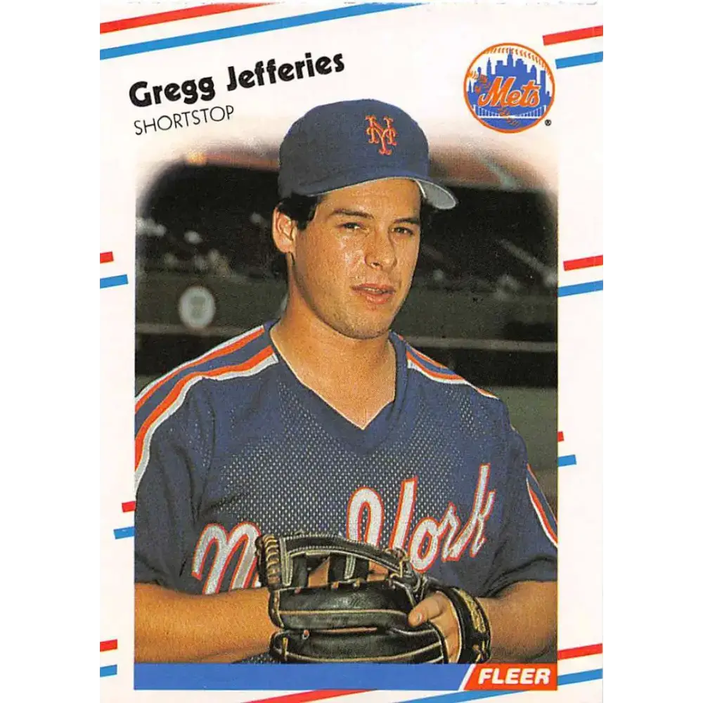 1988 Fleer #137 Gregg Jefferies EX Excellent RC Rookie New York Mets Baseball Card - Baseball Card Single