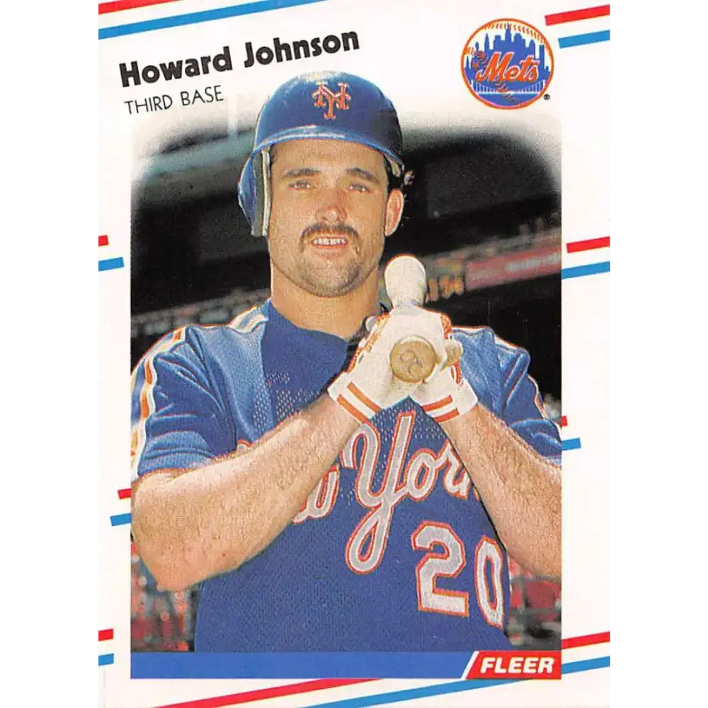 1988 Fleer #138 Howard Johnson EX Excellent New York Mets Baseball Card - Baseball Card Single