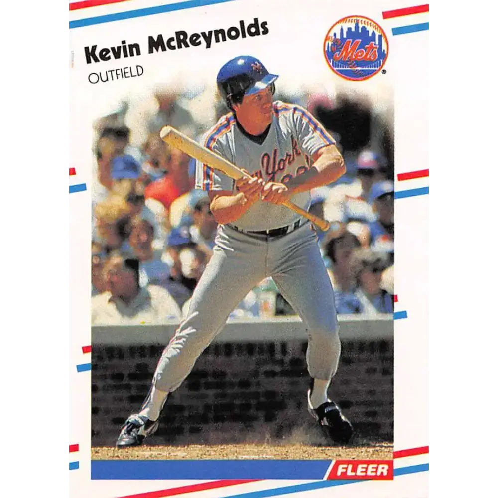 1988 Fleer #143 Kevin McReynolds EX Excellent New York Mets Baseball Card - Baseball Card Single