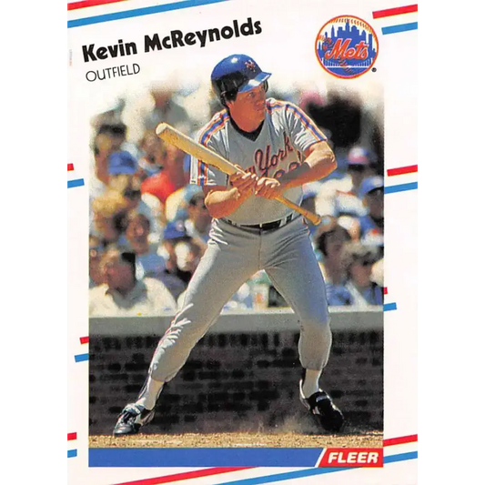 1988 Fleer #143 Kevin McReynolds EX Excellent New York Mets Baseball Card - Baseball Card Single