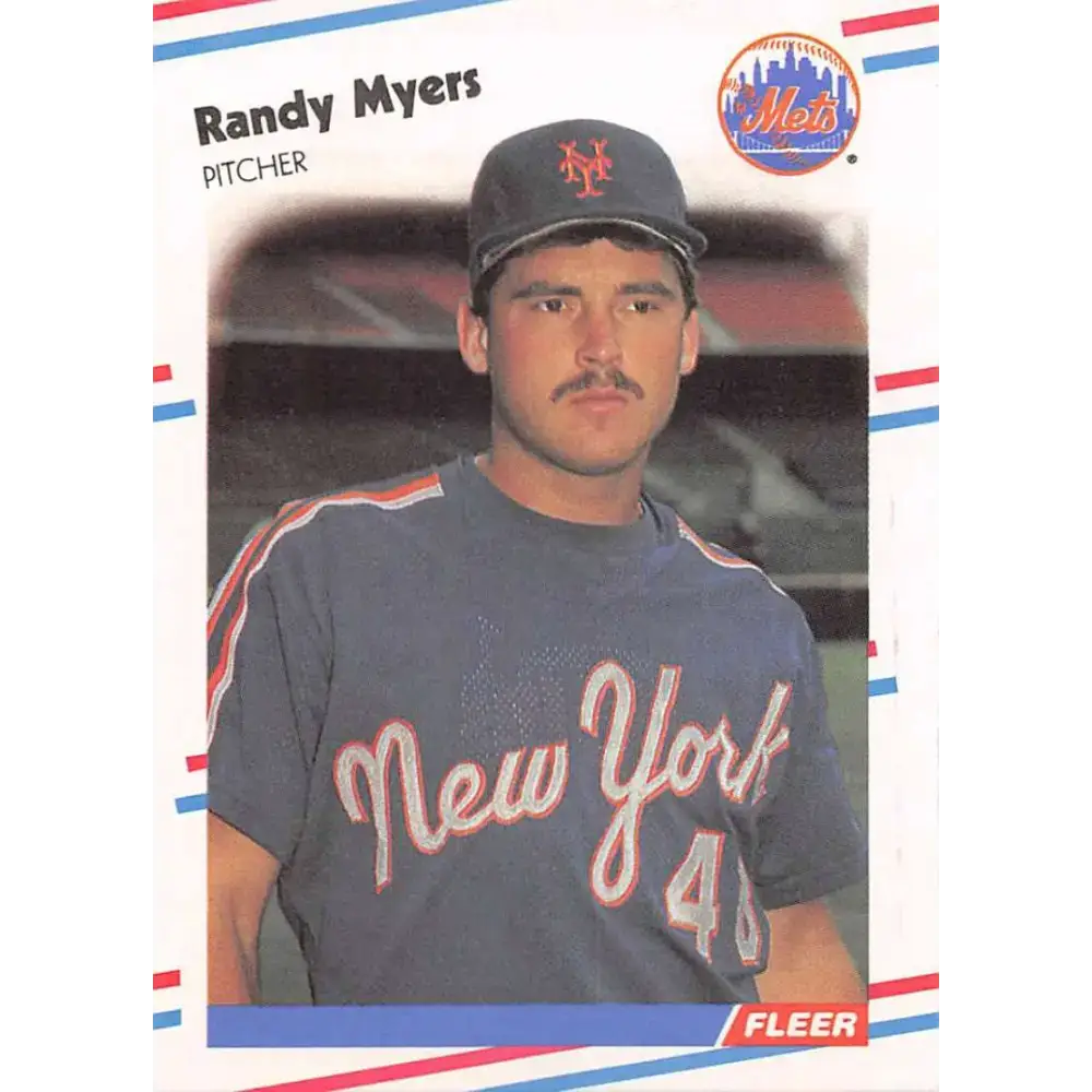 1988 Fleer #146 Randy Myers EX Excellent New York Mets Baseball Card - Baseball Card Single