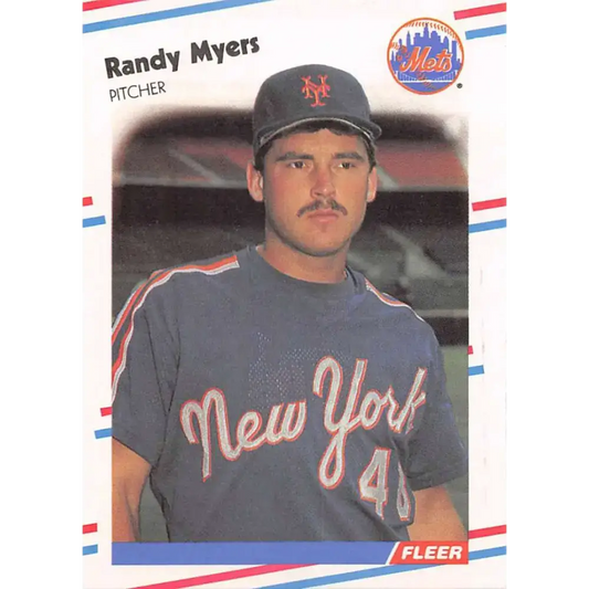 1988 Fleer #146 Randy Myers EX Excellent New York Mets Baseball Card - Baseball Card Single