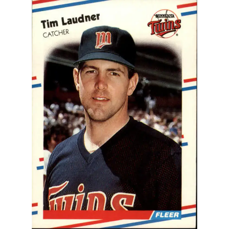 1988 Fleer #15 Tim Laudner EX Excellent Minnesota Twins Baseball Card - Baseball Card Single
