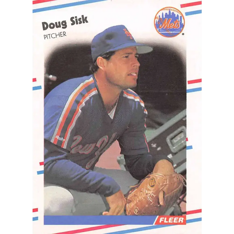1988 Fleer #150 Doug Sisk EX Excellent New York Mets Baseball Card - Baseball Card Single