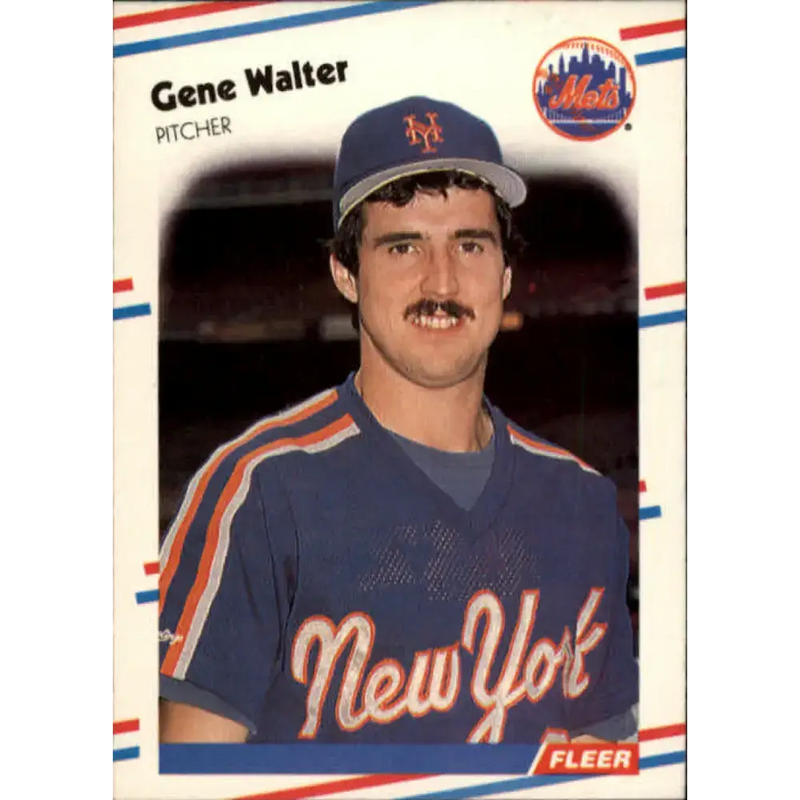 1988 Fleer #153 Gene Walter EX Excellent New York Mets Baseball Card - Baseball Card Single