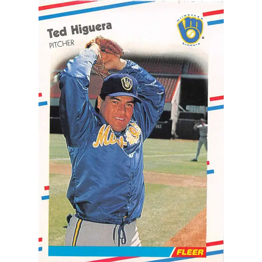 1988 Fleer #166 Teddy Higuera EX Excellent Milwaukee Brewers Baseball Card