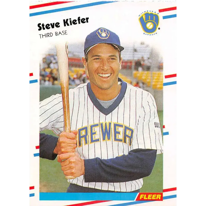 1988 Fleer #167 Steve Kiefer EX Excellent Milwaukee Brewers Baseball Card
