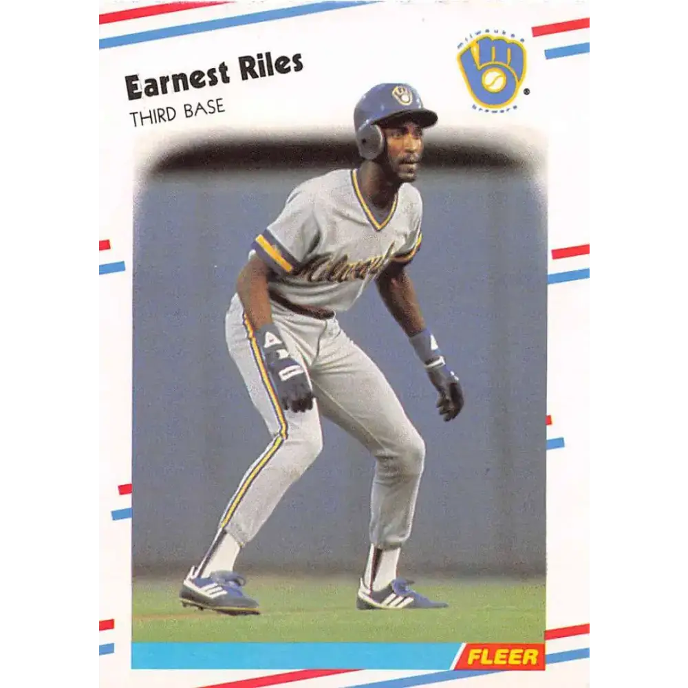 1988 Fleer #172 Ernest Riles EX Excellent Milwaukee Brewers Baseball Card