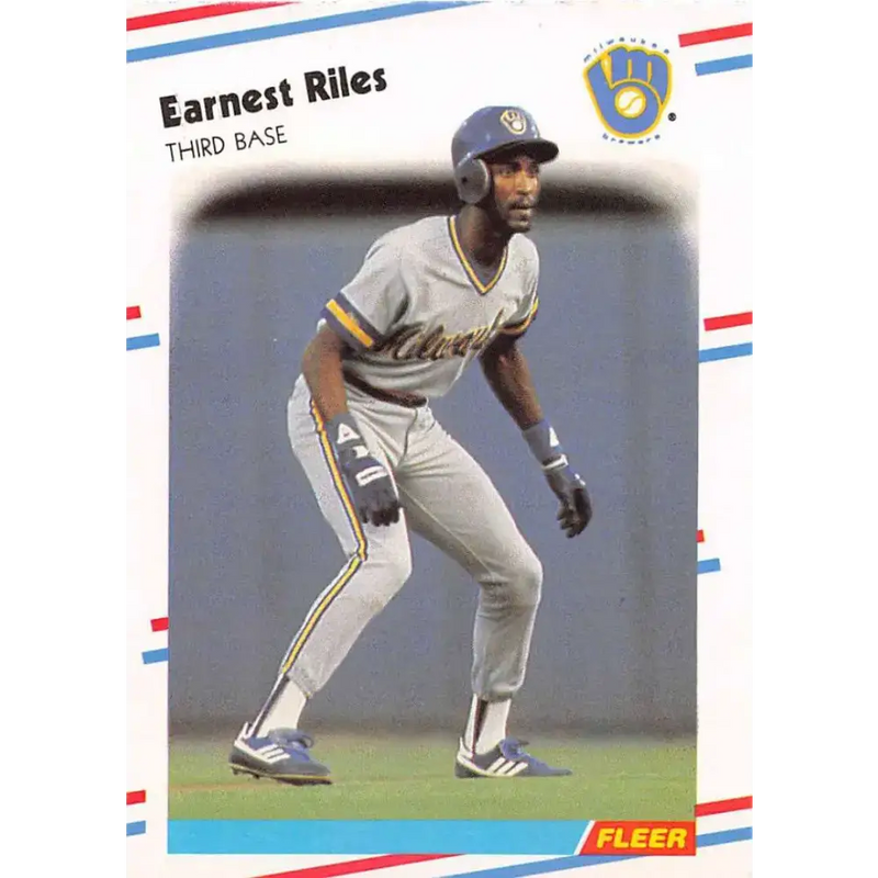 1988 Fleer #172 Ernest Riles EX Excellent Milwaukee Brewers Baseball Card