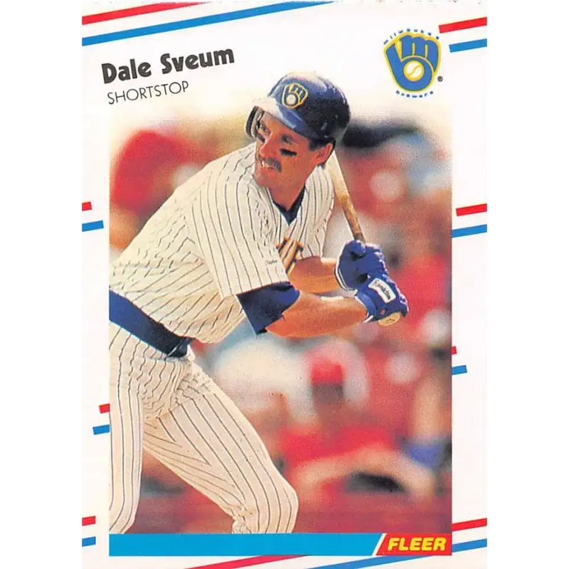1988 Fleer #176 Dale Sveum EX Excellent Milwaukee Brewers Baseball Card - Baseball Card Single