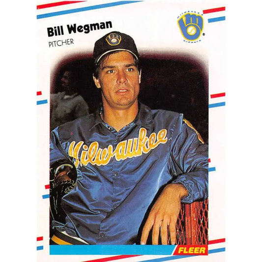 1988 Fleer #177 Bill Wegman EX Excellent Milwaukee Brewers Baseball Card