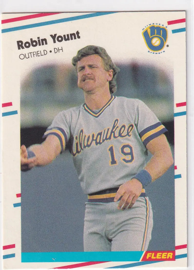 1988 FLEER #178 ROBIN YOUNT- MILWAUKEE BREWERS