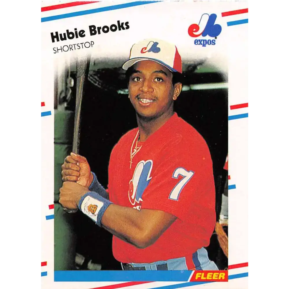 1988 Fleer #179 Hubie Brooks EX Excellent Montreal Expos Baseball Card - Baseball Card Single