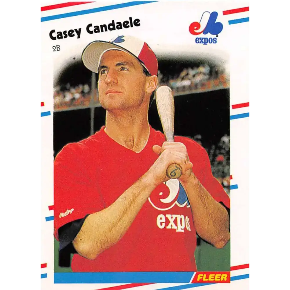 1988 Fleer #181 Casey Candaele EX Excellent Montreal Expos Baseball Card - Baseball Card Single