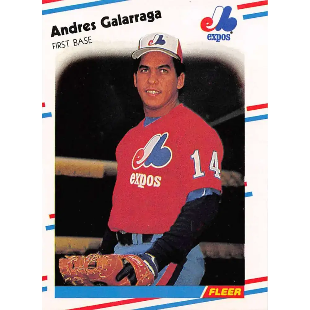 1988 Fleer #184 Andres Galarraga EX Excellent Montreal Expos Baseball Card