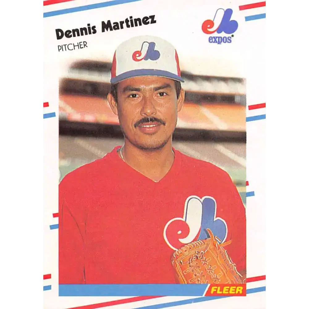 1988 Fleer #188 Dennis Martinez EX Excellent Montreal Expos Baseball Card - Baseball Card Single