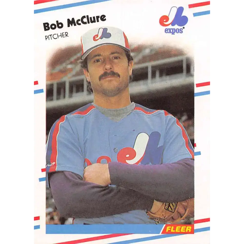 1988 Fleer #189 Bob McClure EX Excellent Montreal Expos Baseball Card - Baseball Card Single