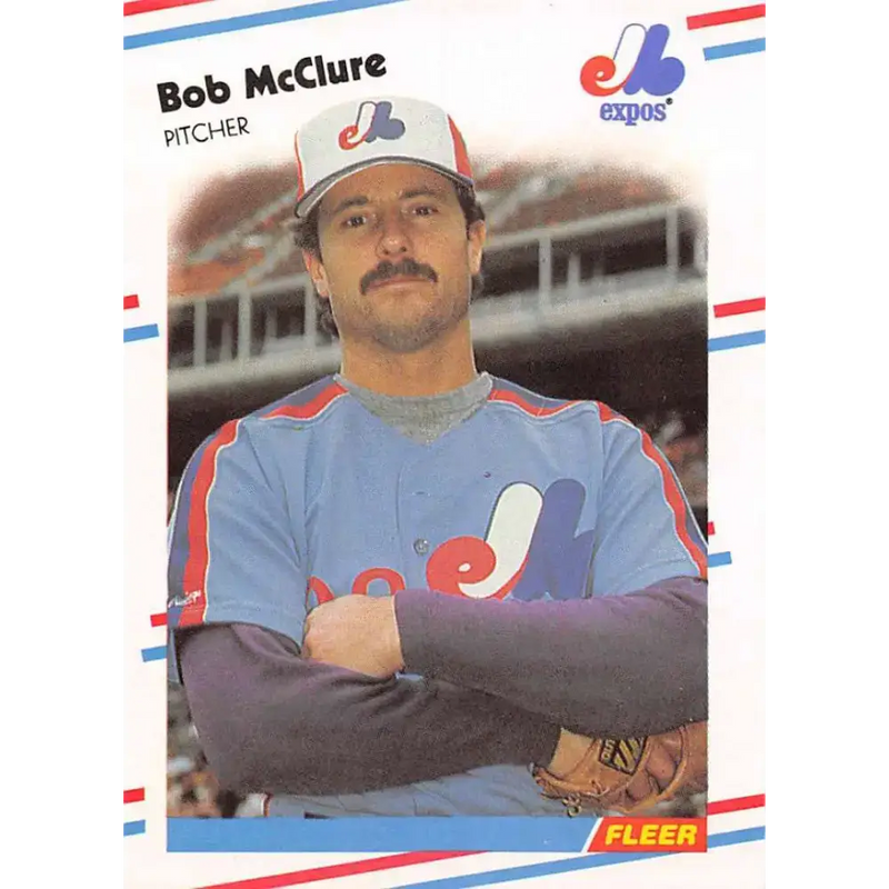 1988 Fleer #189 Bob McClure EX Excellent Montreal Expos Baseball Card - Baseball Card Single