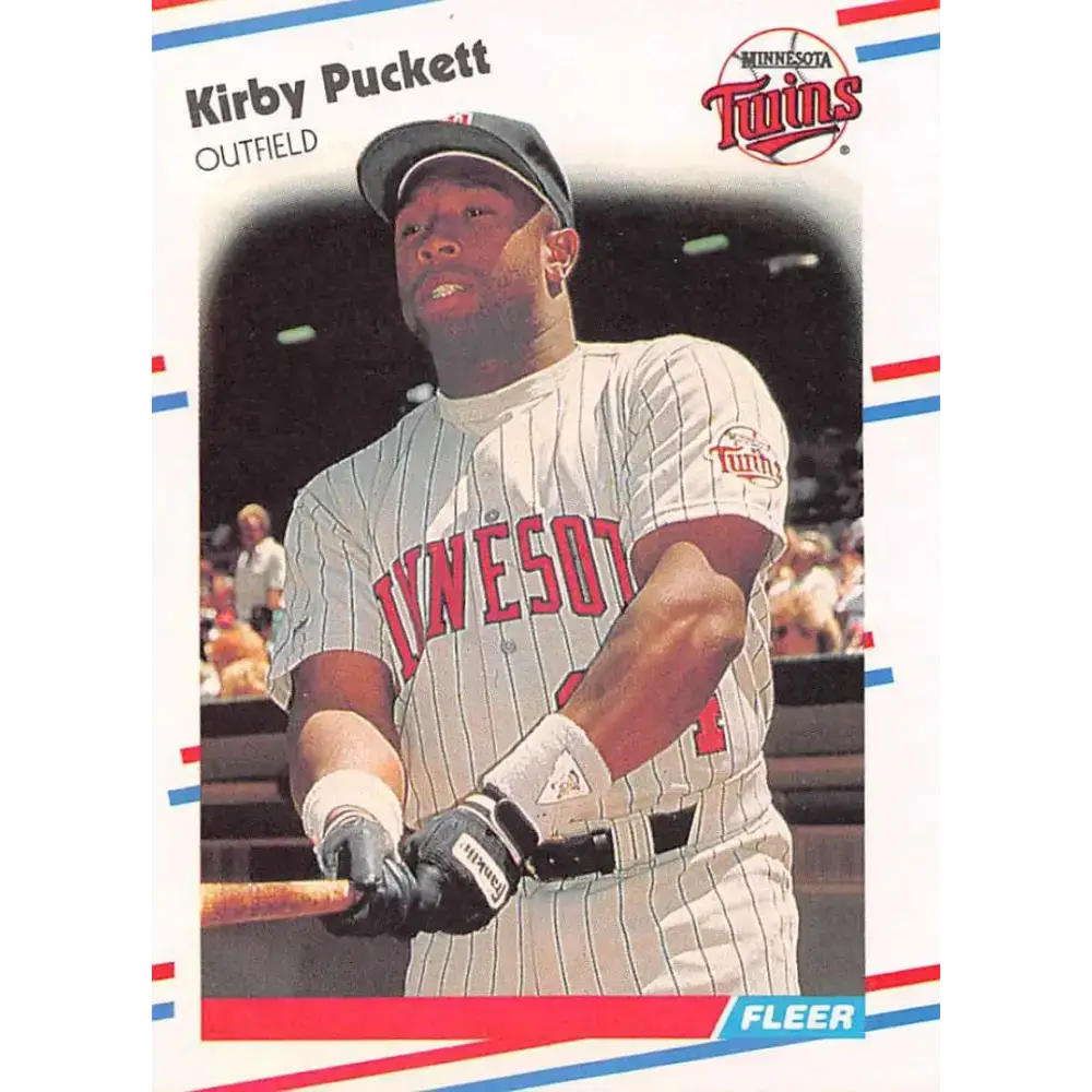 1988 Fleer #19 Kirby Puckett EX Excellent Minnesota Twins Baseball Card - Baseball Card Single