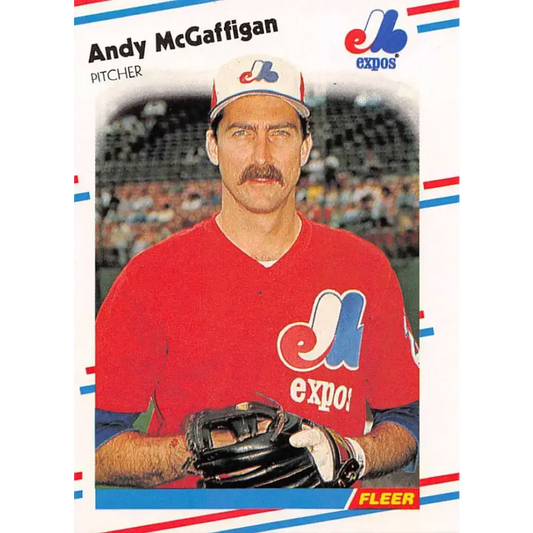 1988 Fleer #190 Andy McGaffigan EX Excellent Montreal Expos Baseball Card - Baseball Card Single