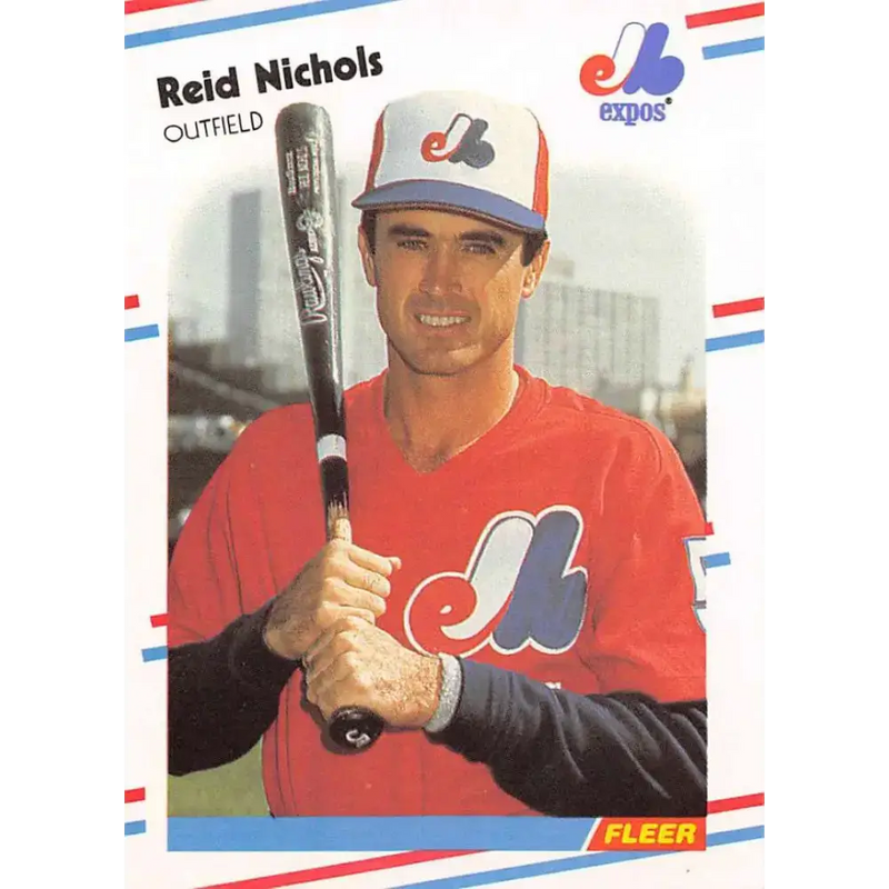 1988 Fleer #191 Reid Nichols EX Excellent Montreal Expos Baseball Card - Baseball Card Single