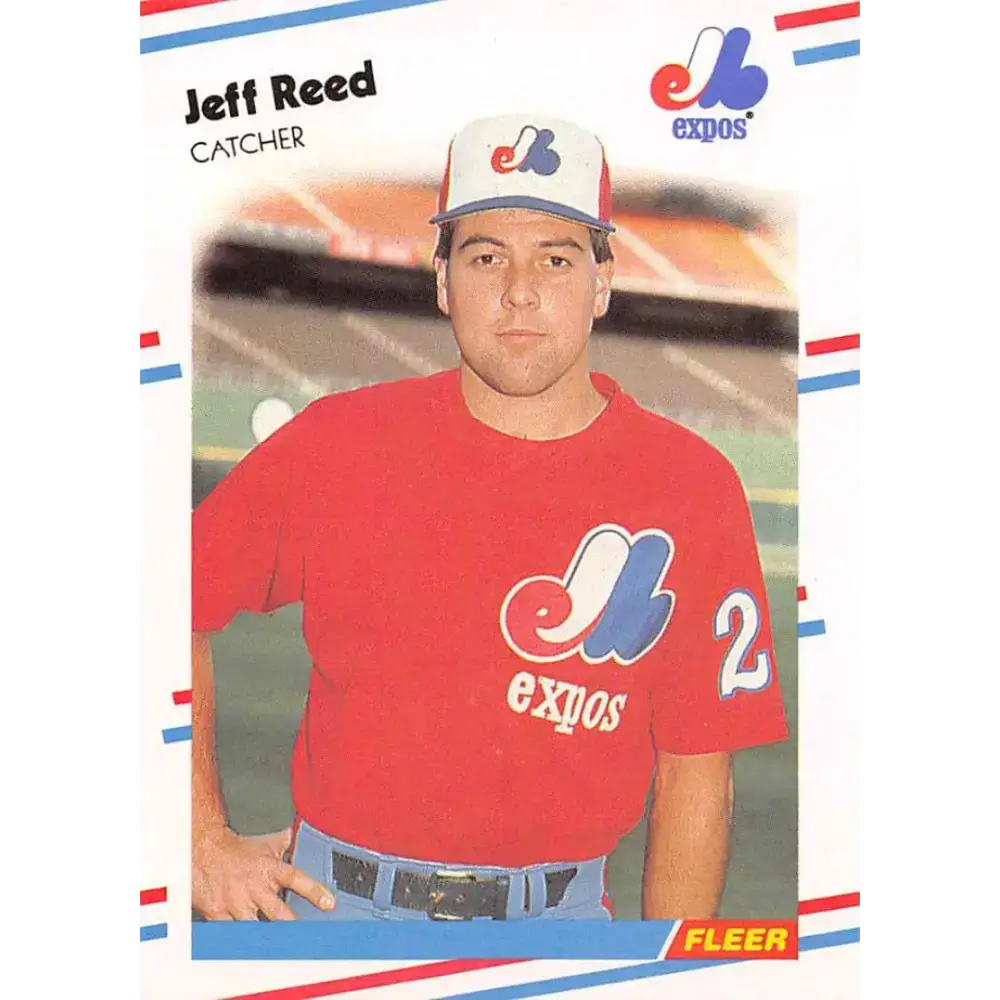 1988 Fleer #194 Jeff Reed EX Excellent Montreal Expos Baseball Card - Baseball Card Single