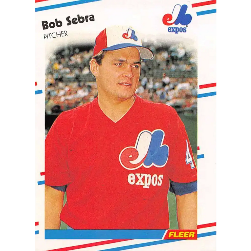 1988 Fleer #195 Bob Sebra EX Excellent Montreal Expos Baseball Card - Baseball Card Single