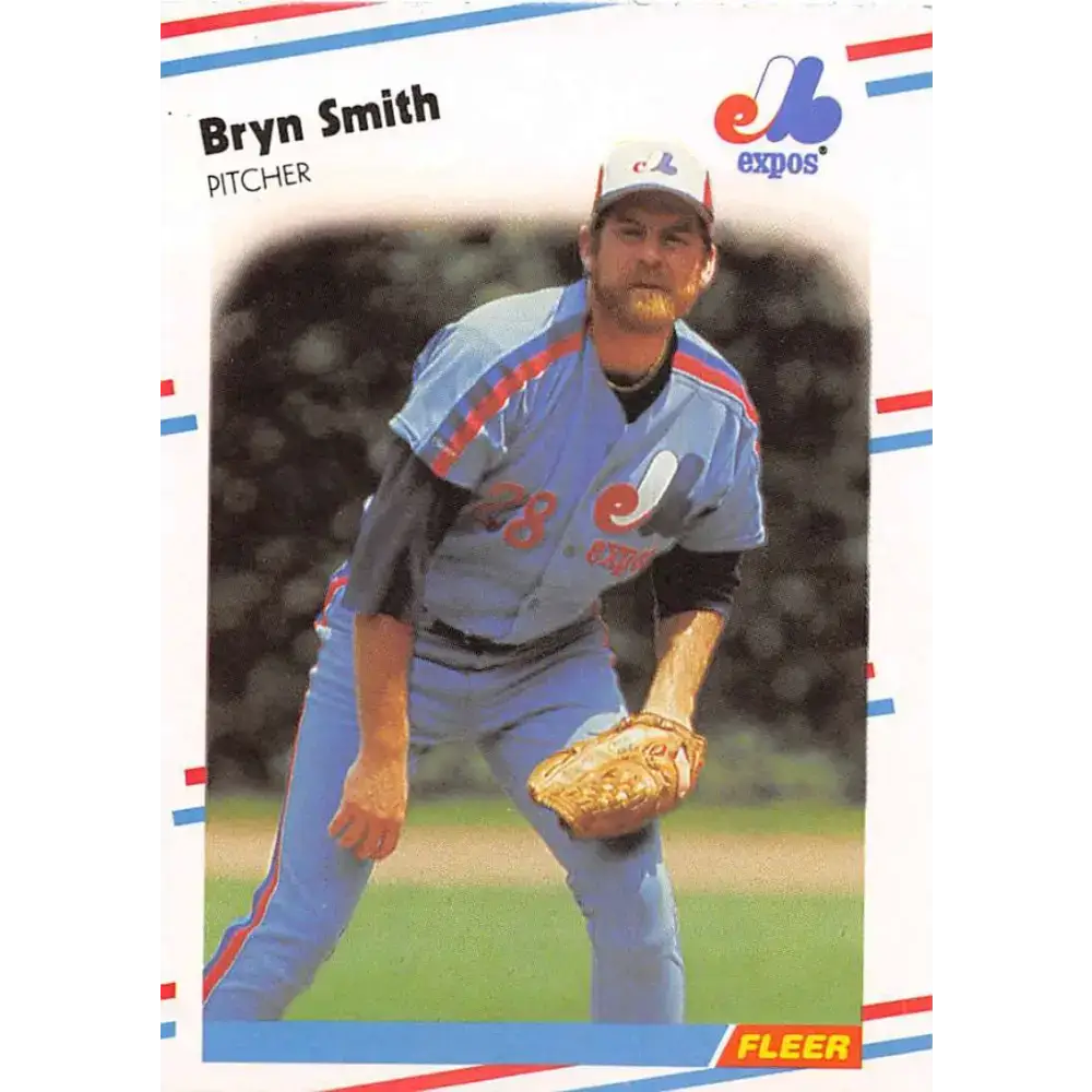 1988 Fleer #196 Bryn Smith EX Excellent Montreal Expos Baseball Card - Baseball Card Single