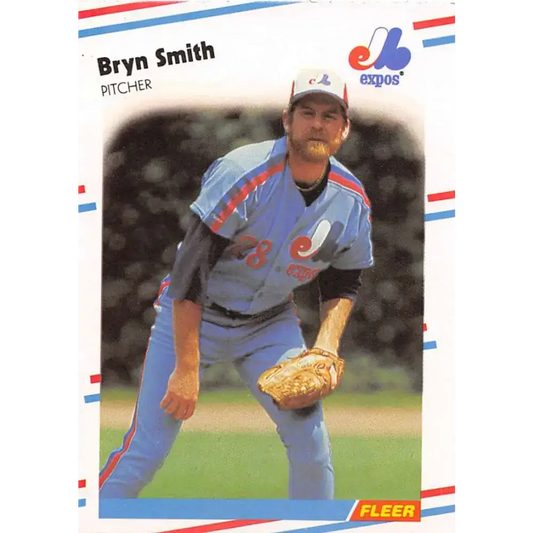 1988 Fleer #196 Bryn Smith EX Excellent Montreal Expos Baseball Card - Baseball Card Single