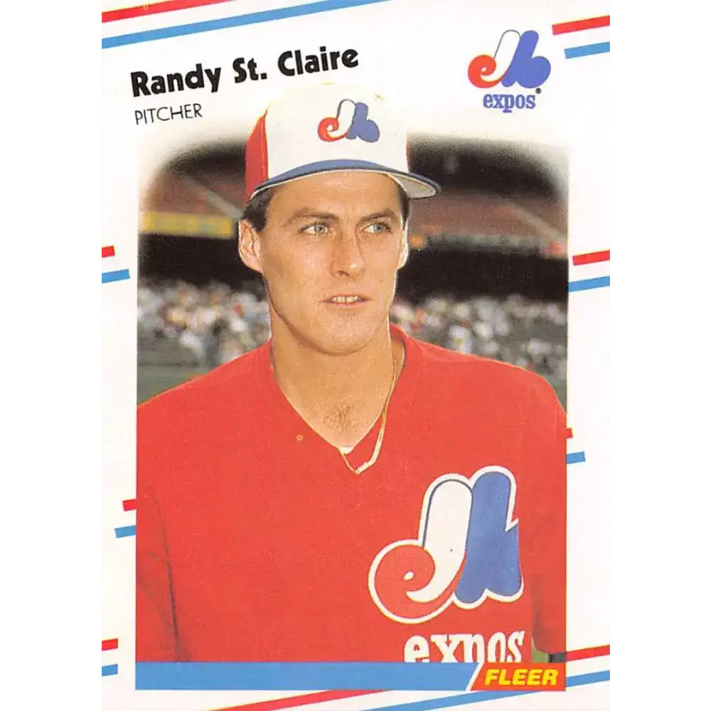 1988 Fleer #197 Randy St. Claire EX Excellent Montreal Expos Baseball Card - Baseball Card Single