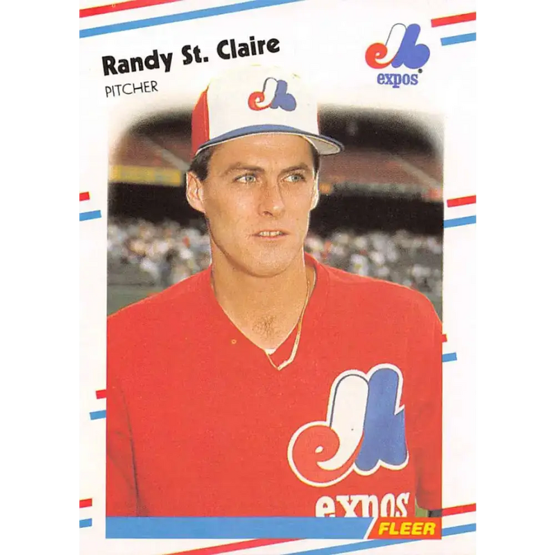 1988 Fleer #197 Randy St. Claire EX Excellent Montreal Expos Baseball Card - Baseball Card Single