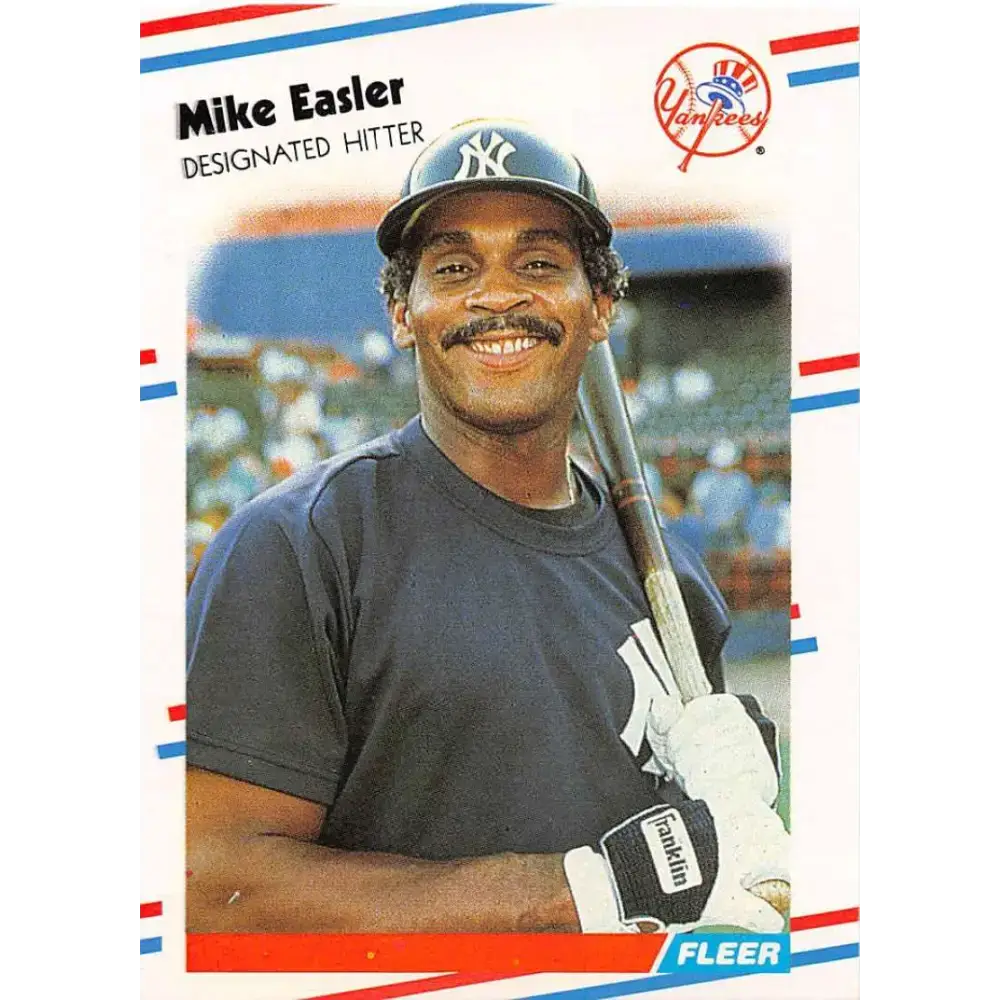 1988 Fleer #206 Mike Easler EX Excellent New York Yankees Baseball Card - Baseball Card Single