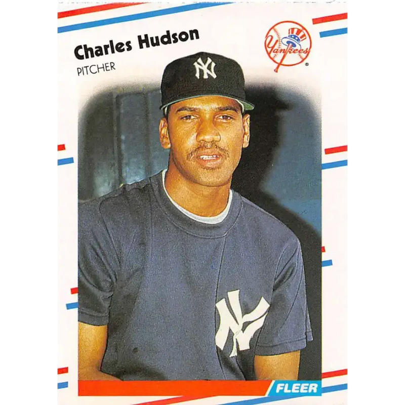 1988 Fleer #210 Charles Hudson EX Excellent New York Yankees Baseball Card - Baseball Card Single