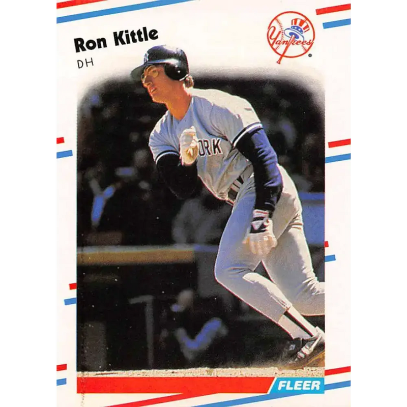 1988 Fleer #213 Ron Kittle EX Excellent New York Yankees Baseball Card - Baseball Card Single