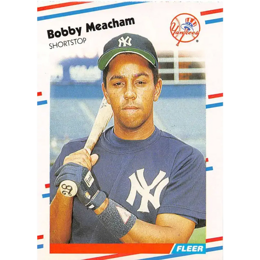 1988 Fleer #215 Bobby Meacham EX Excellent New York Yankees Baseball Card - Baseball Card Single