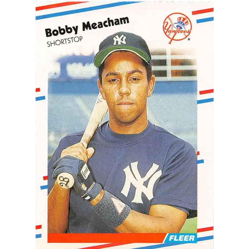 1988 Fleer #215 Bobby Meacham EX Excellent New York Yankees Baseball Card - Baseball Card Single