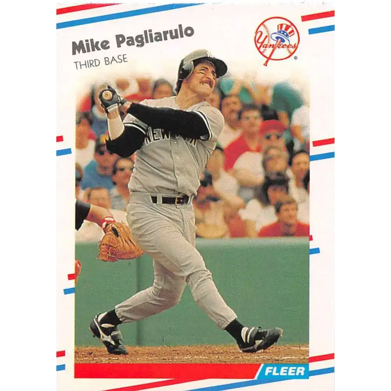 1988 Fleer #216 Mike Pagliarulo EX Excellent New York Yankees Baseball Card - Baseball Card Single