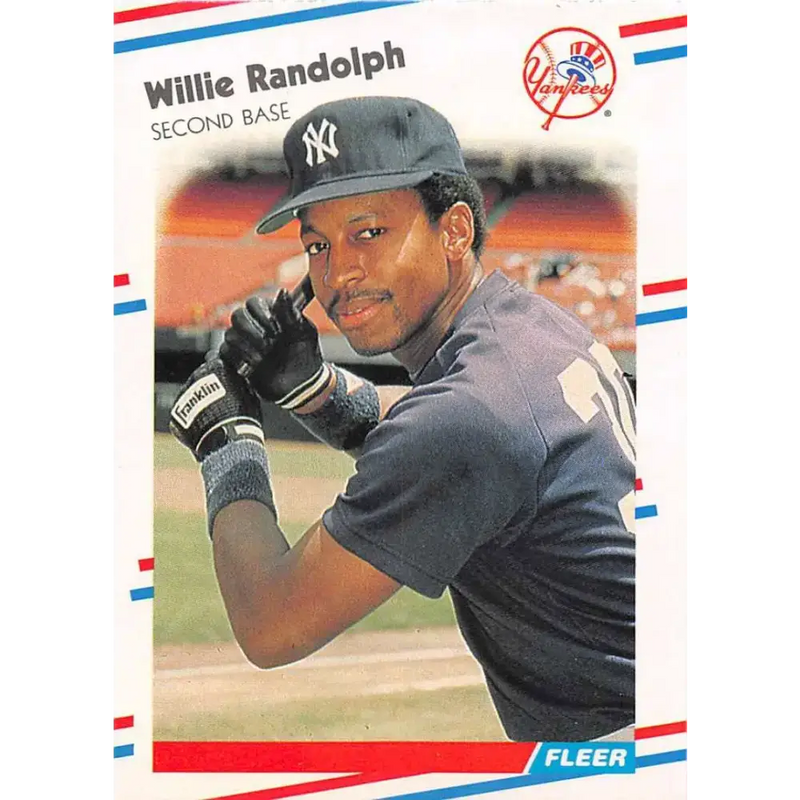 1988 Fleer #218 Willie Randolph EX Excellent New York Yankees Baseball Card - Baseball Card Single