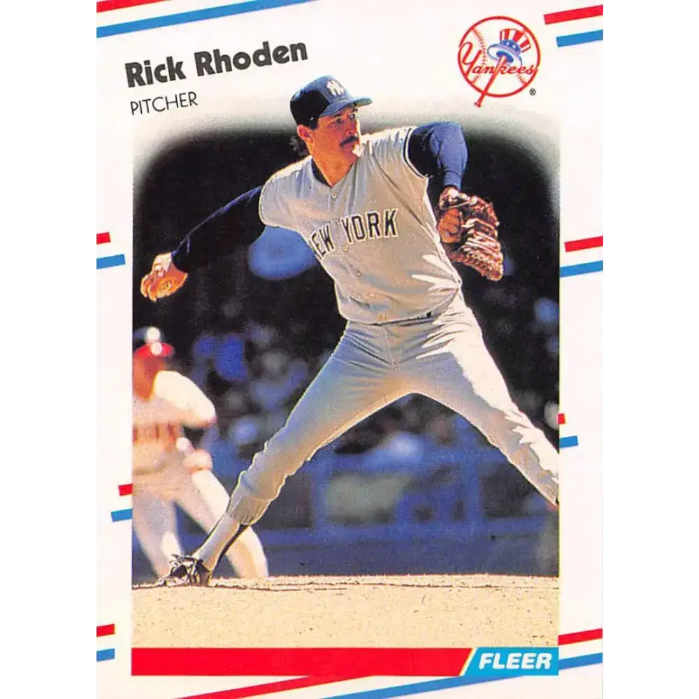 1988 Fleer #219 Rick Rhoden EX Excellent New York Yankees Baseball Card - Baseball Card Single