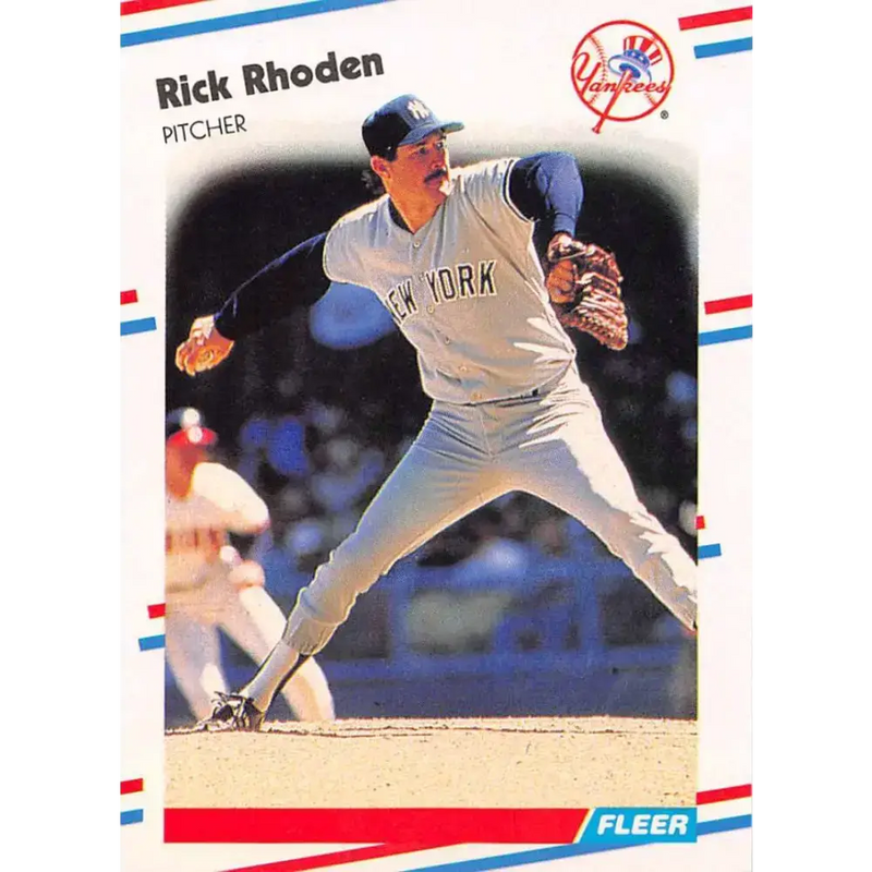 1988 Fleer #219 Rick Rhoden EX Excellent New York Yankees Baseball Card - Baseball Card Single