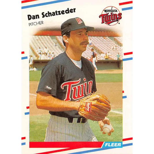 1988 Fleer #21b Dan Schatzeder EX Excellent Minnesota Twins Baseball Card