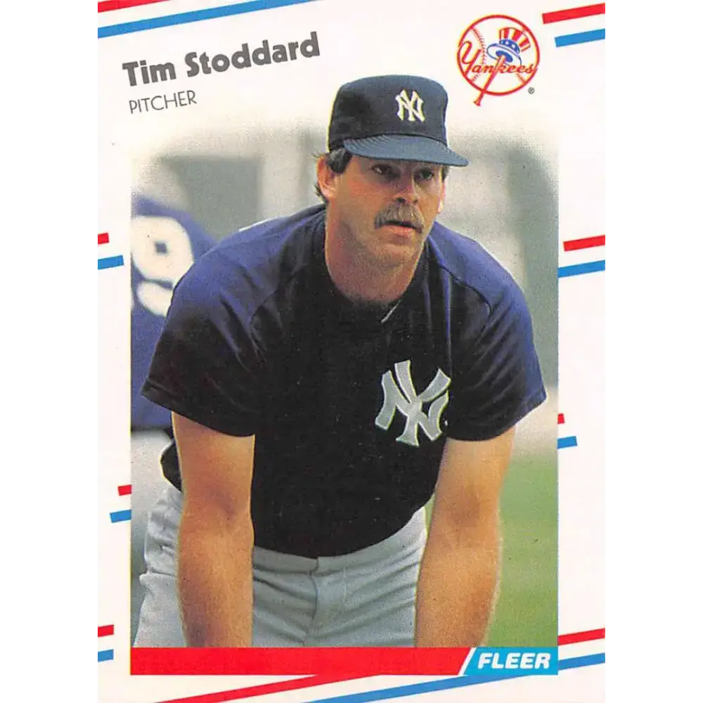 1988 Fleer #222 Tim Stoddard EX Excellent New York Yankees Baseball Card - Baseball Card Single
