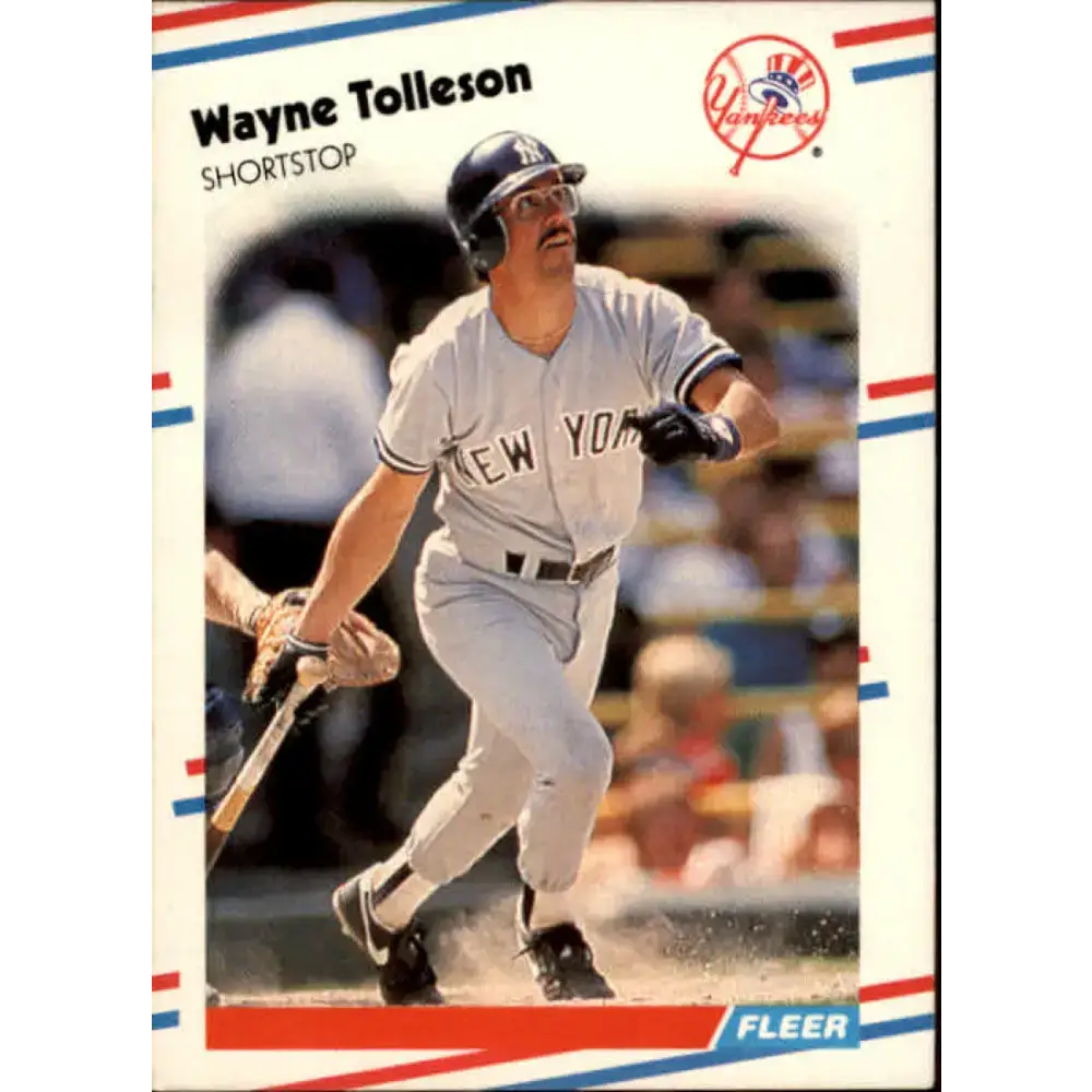 1988 Fleer #223 Wayne Tolleson EX Excellent New York Yankees Baseball Card - Baseball Card Single