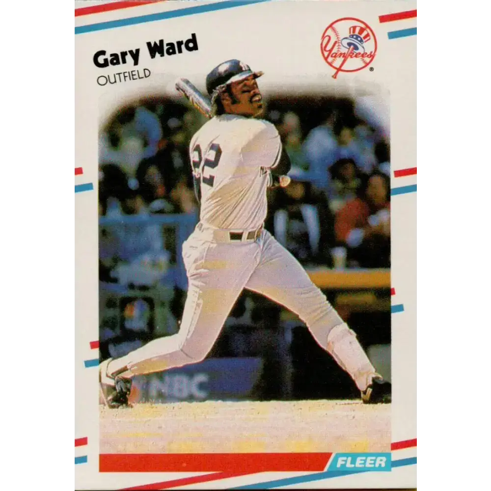 1988 Fleer #224 Gary Ward EX Excellent New York Yankees Baseball Card - Baseball Card Single