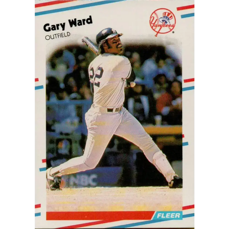 1988 Fleer #224 Gary Ward EX Excellent New York Yankees Baseball Card - Baseball Card Single